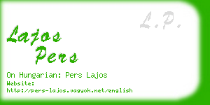 lajos pers business card